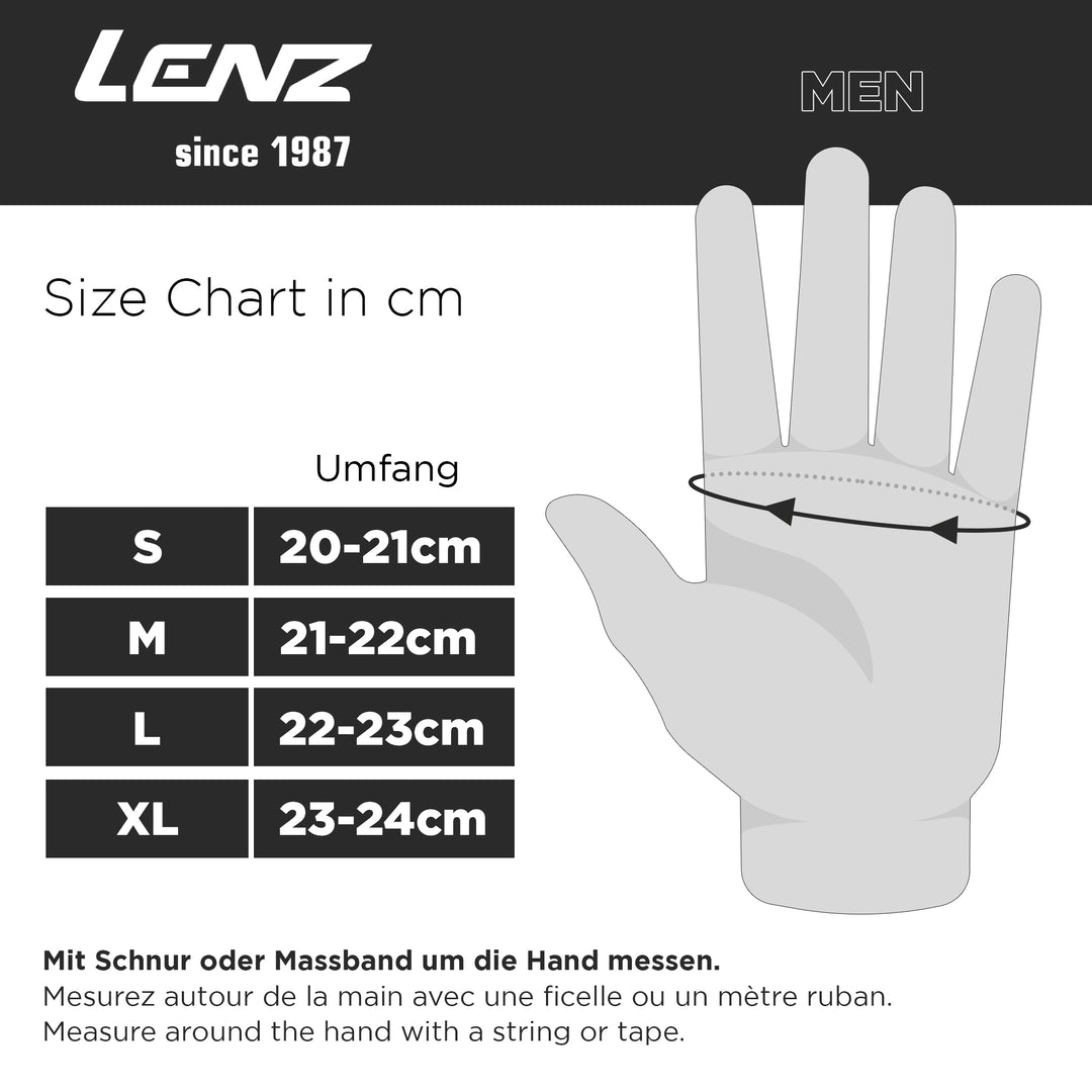 lenz handschuhe größentabelle Lenz Heat Glove 6.0 Finger Heizhandschuhe (Herren) OHNE AKKU