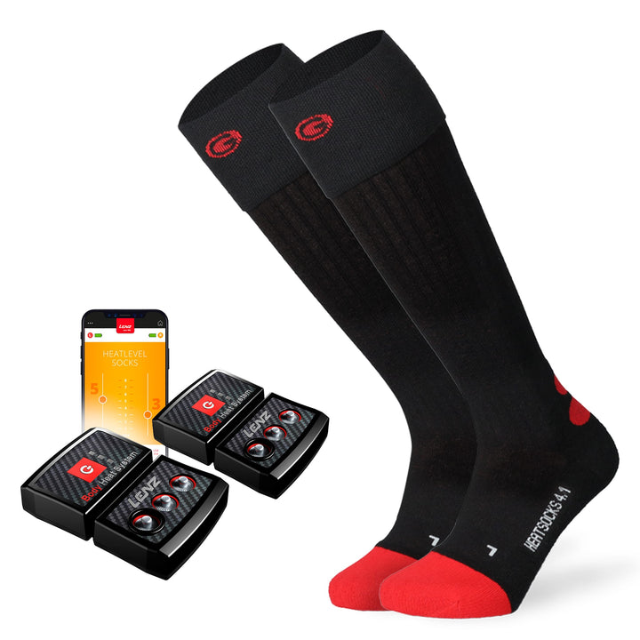 Lenz Heat Sock 4.1 black Toe Cap Set