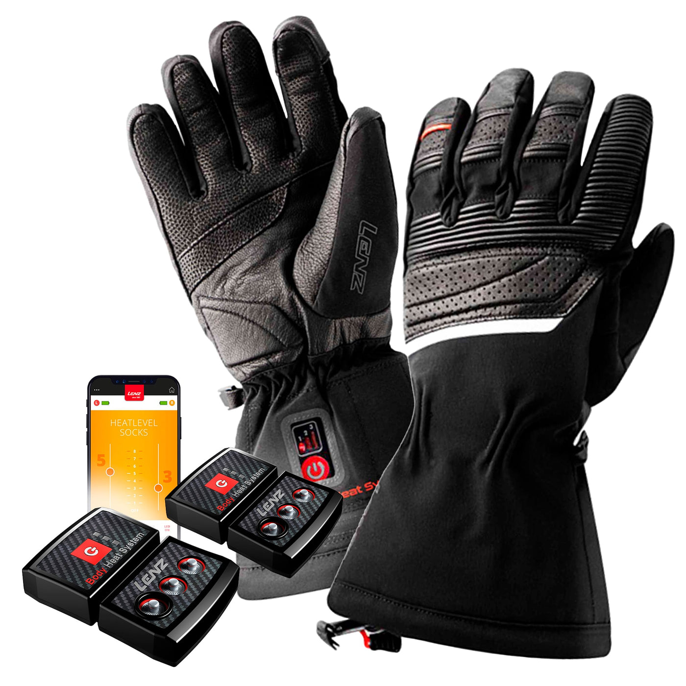 Lenz Heat Glove 6.0 Finger Gants chauffants (hommes) SET AVEC ACCU