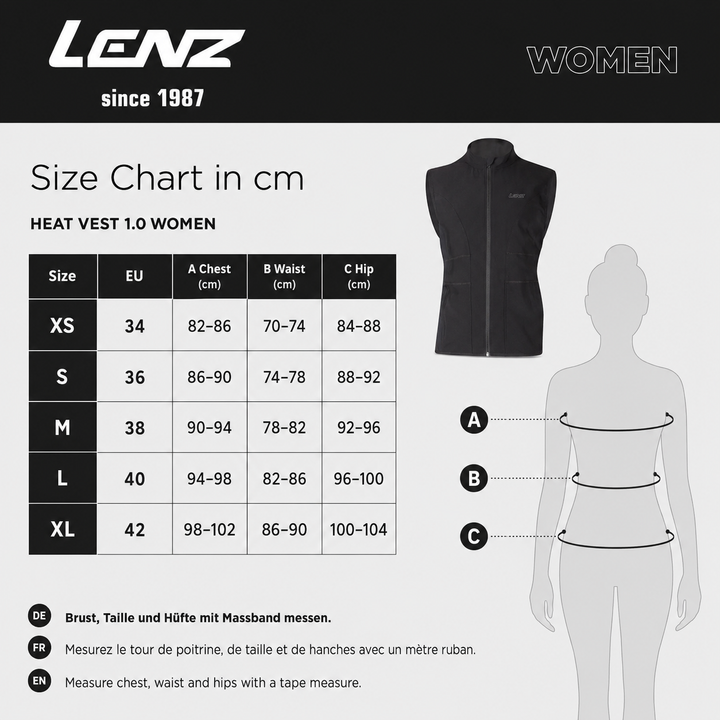 Lenz Heizweste Damen (Heat Vest 1.0 Women) - OHNE AKKU