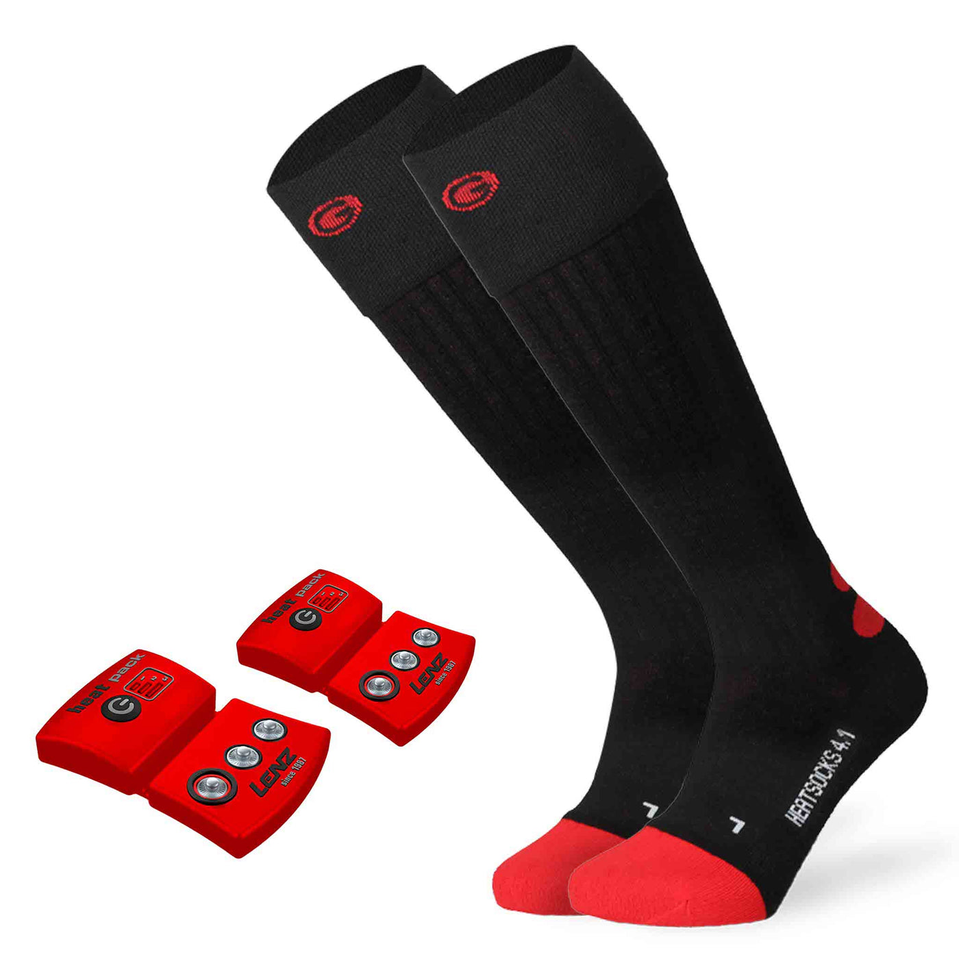 Lenz Heat Sock 4.1 black Toe Cap Set