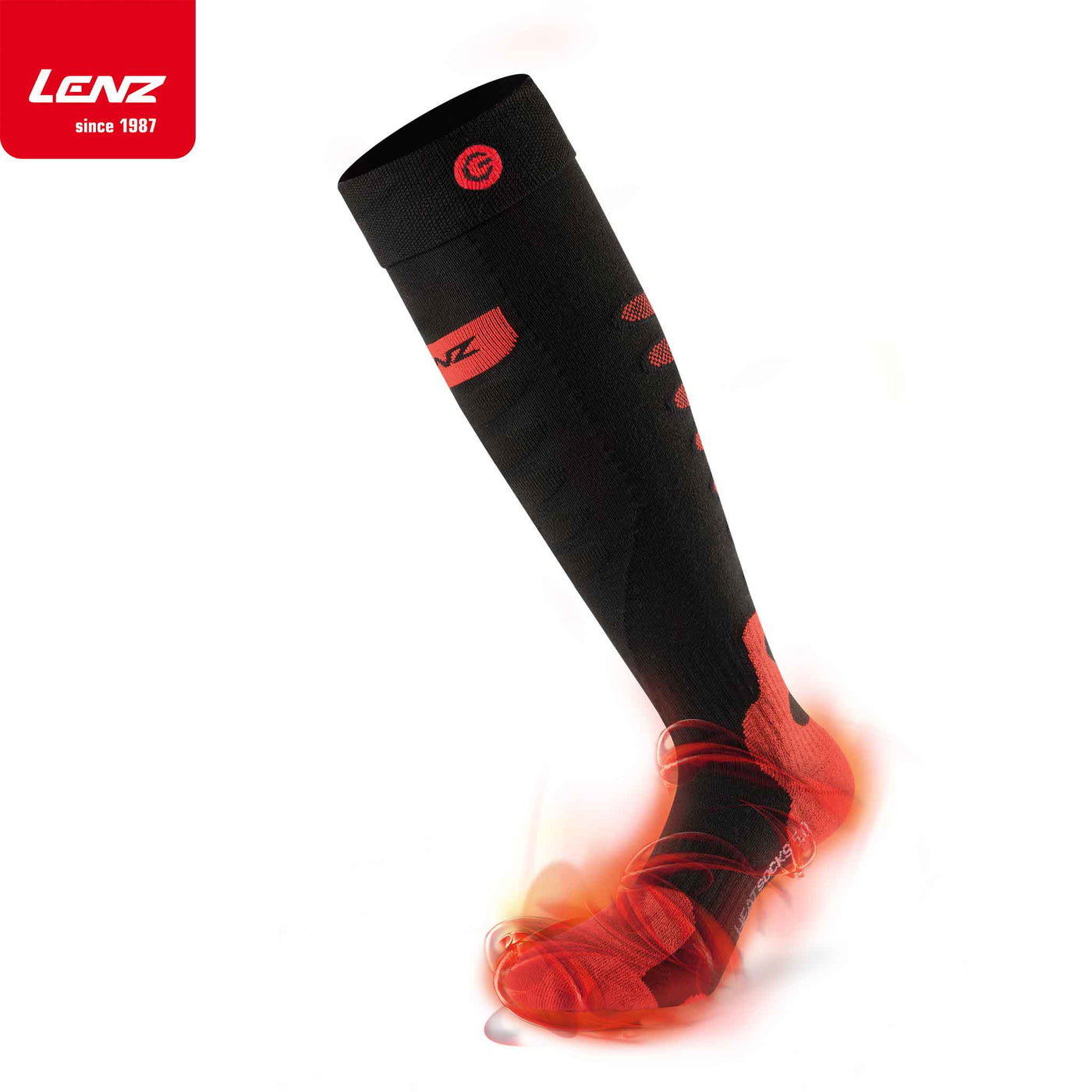 Lenz Heat Sock 6.1 Toe Cap Merino Kit de compression